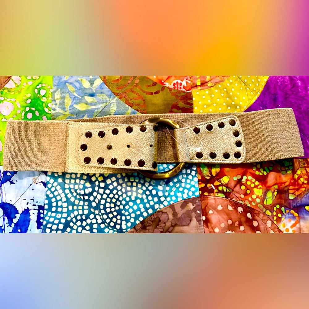 SANDY DUFTLER Gold Stretch Belt M